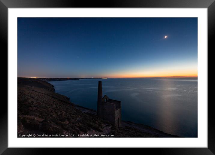 Wheal Coates nightscape Framed Mounted Print by Daryl Peter Hutchinson