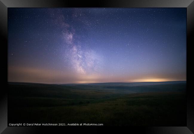 The Milky Way as seen over Exmoor National Park Framed Print by Daryl Peter Hutchinson