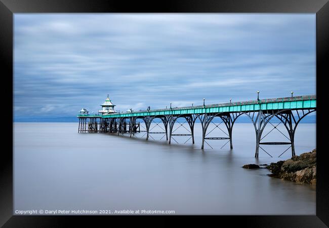 The splendid Victorian Pier at Clevedon Framed Print by Daryl Peter Hutchinson