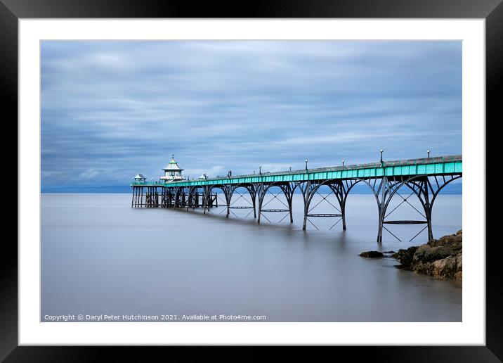 The splendid Victorian Pier at Clevedon Framed Mounted Print by Daryl Peter Hutchinson