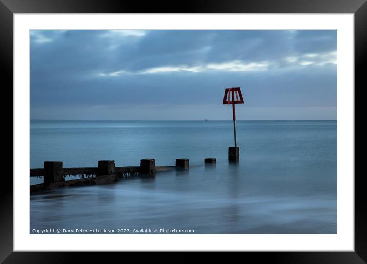 Early morning on Swanage Beach Framed Mounted Print by Daryl Peter Hutchinson