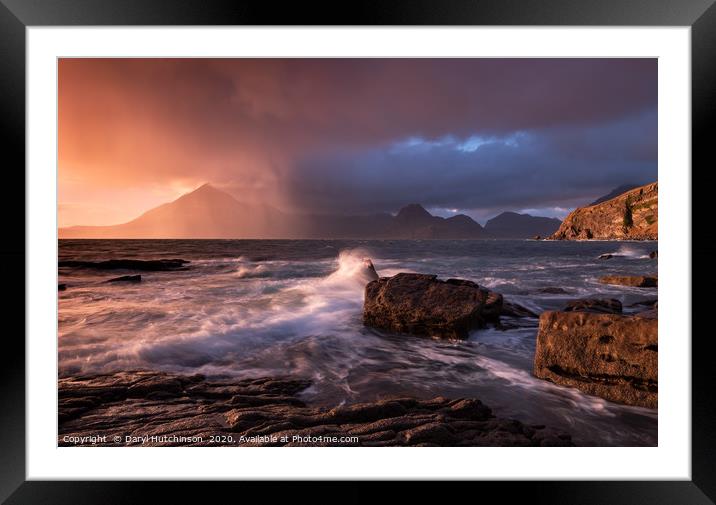Incoming! Elgol Isle of Skye Framed Mounted Print by Daryl Peter Hutchinson