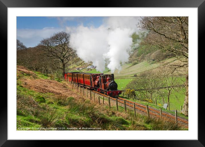 No.2 Dolgoch and No.1 Talyllyn in original Crimson Lake livery Framed Mounted Print by Daryl Peter Hutchinson