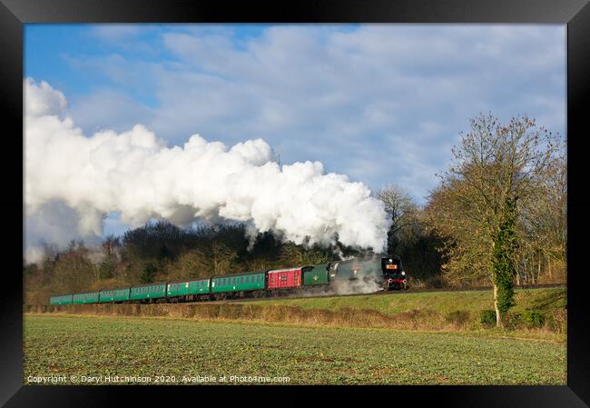 A Sunday diversion. West country class steam locom Framed Print by Daryl Peter Hutchinson