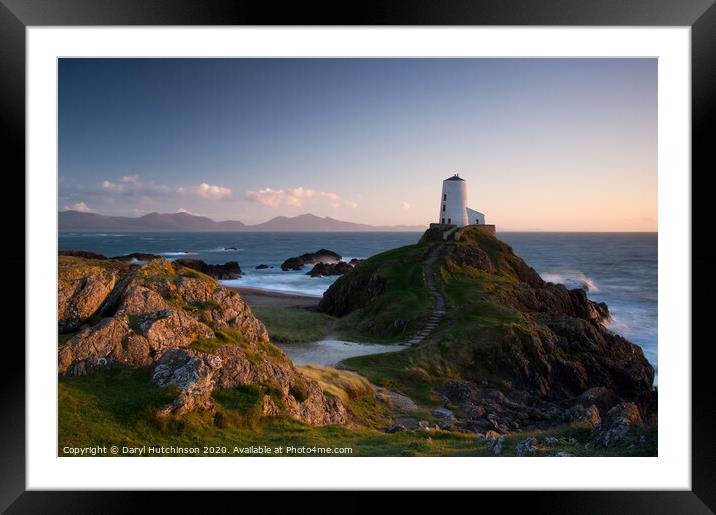 Llanddwyn Island lighthouses Framed Mounted Print by Daryl Peter Hutchinson