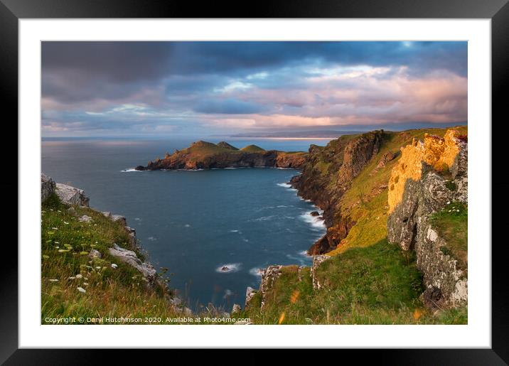 A glimpse of sun over The Rumps Framed Mounted Print by Daryl Peter Hutchinson