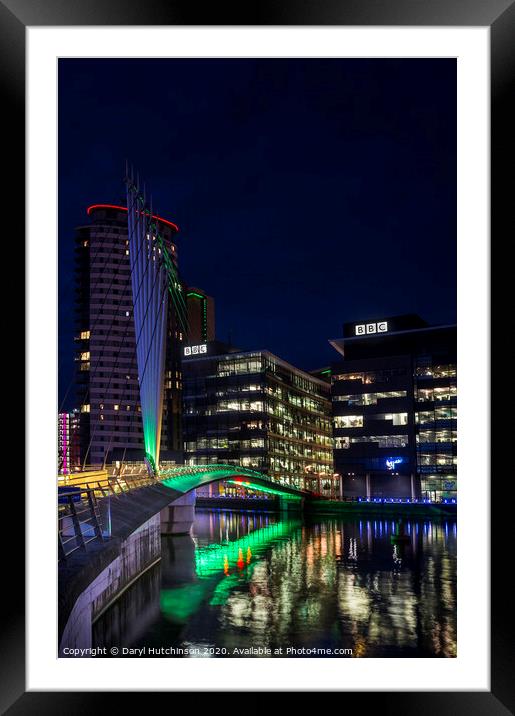 A Media City Salford Quays Framed Mounted Print by Daryl Peter Hutchinson