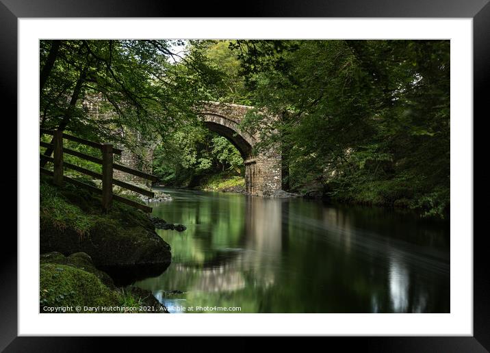 Holne Bridge Framed Mounted Print by Daryl Peter Hutchinson