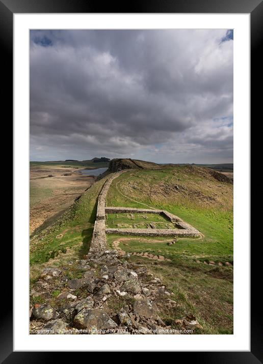 Milecastle 39 Hadrians Wall and The Whin Sill Framed Mounted Print by Daryl Peter Hutchinson