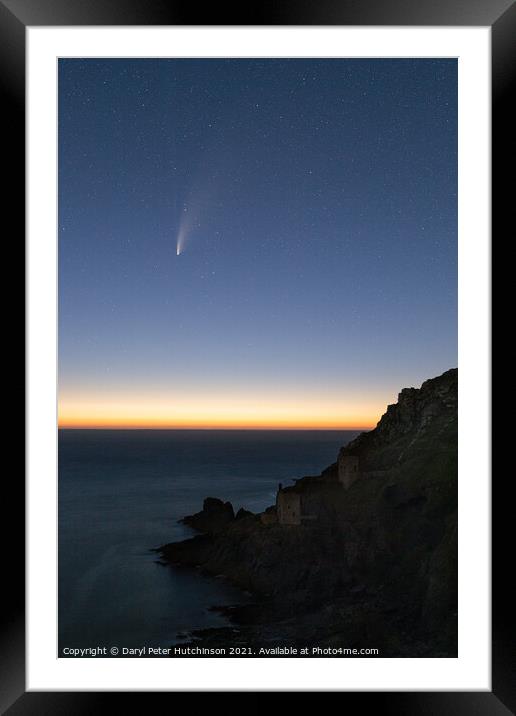 Comet Neowise over The Crowns Botallack Framed Mounted Print by Daryl Peter Hutchinson