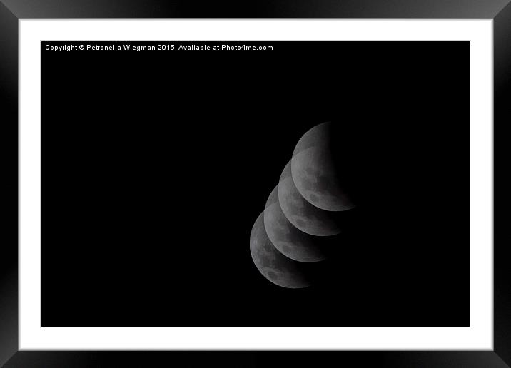  Moon eclipse Framed Mounted Print by Petronella Wiegman