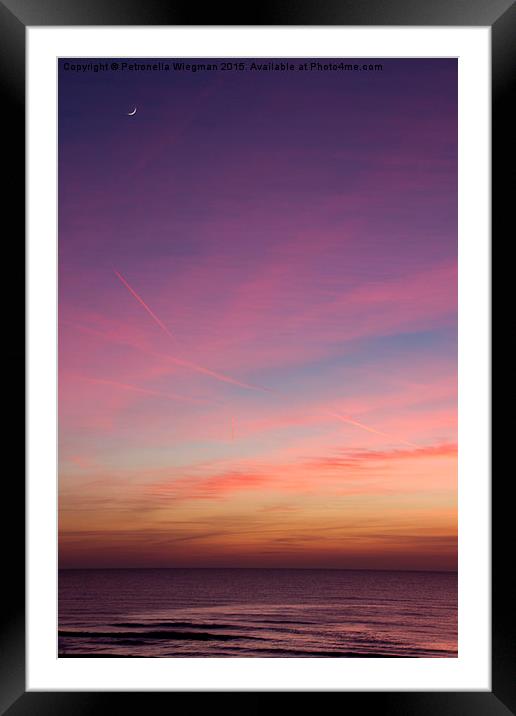  Sunset Framed Mounted Print by Petronella Wiegman