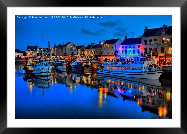  HARBOUR AT DUSK 1 Framed Mounted Print by Jean-Jacques MASSOU