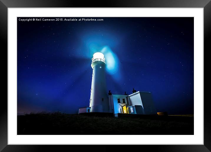  Flamborough Lighthouse Framed Mounted Print by Neil Cameron
