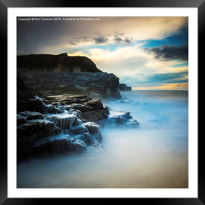  Thornwick Bay Framed Mounted Print by Neil Cameron