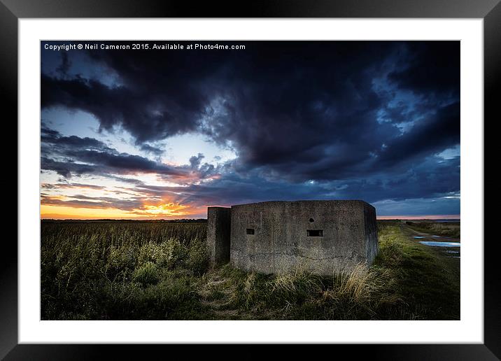  Atwick Pillbox Framed Mounted Print by Neil Cameron