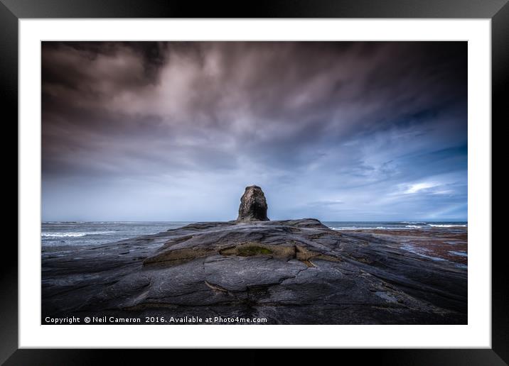 The Black Nab Framed Mounted Print by Neil Cameron