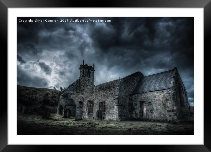 Deserted Church of Wharram Percy Framed Mounted Print by Neil Cameron
