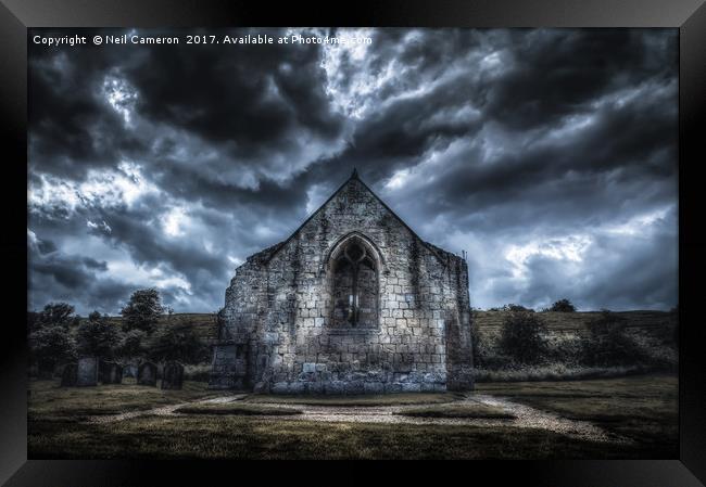 Deserted Church of Wharram Percy Framed Print by Neil Cameron