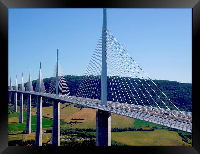  Milau Bridge, France Framed Print by charlotte oakley