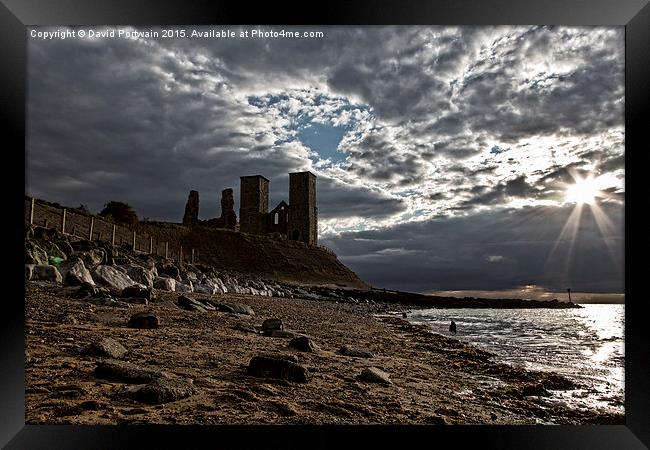  Reculver Towers Framed Print by David Portwain