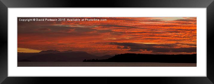  Taupo sunset Framed Mounted Print by David Portwain