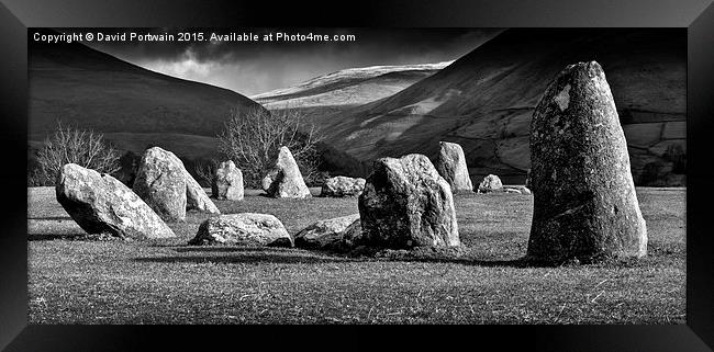 Stone Circle, Cumbria Framed Print by David Portwain