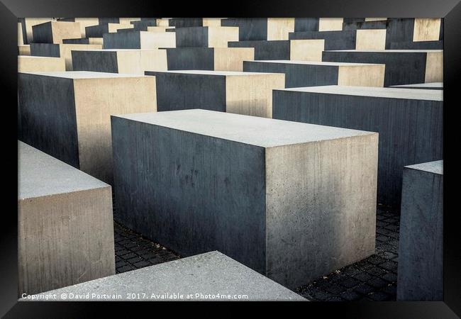 Holocaust Memorial, Berlin Framed Print by David Portwain