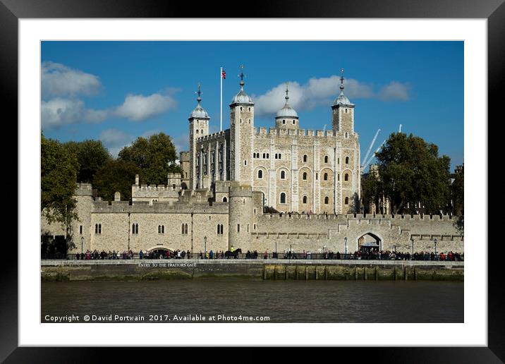 Tower of London, traitors gate Framed Mounted Print by David Portwain