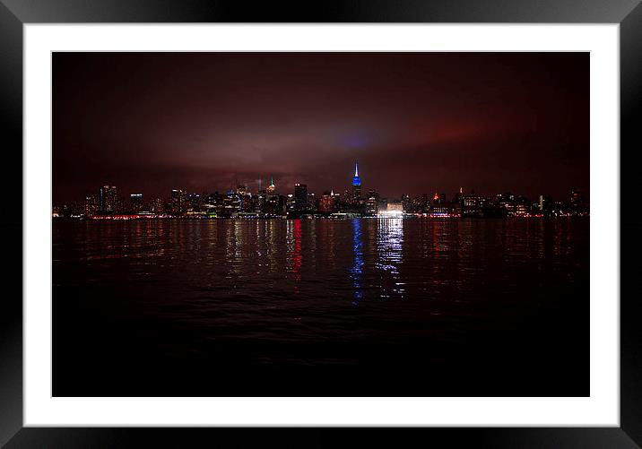  Manhattan Skyline Framed Mounted Print by jessica lee