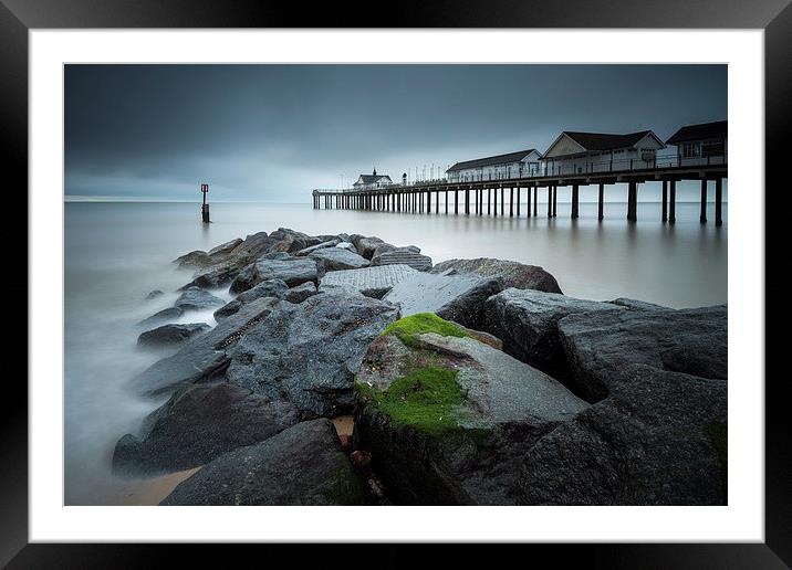  Southwold Rockery and Pier Framed Mounted Print by Neil Almnond