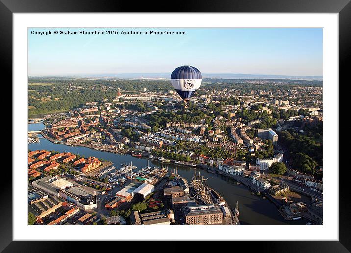  Balloon Over Bristol Framed Mounted Print by Graham Bloomfield