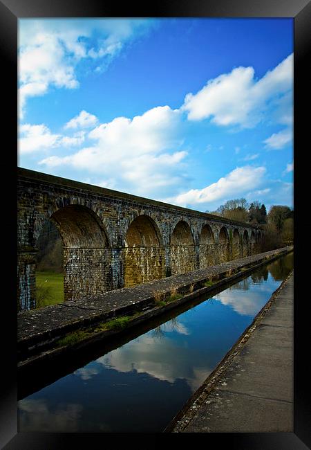 Chirk aqueduct on the Welsh/England border Framed Print by Julian Bound