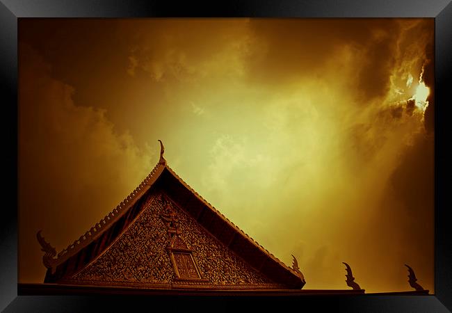  Thai Buddhist temple, Bangkok, Thailand Framed Print by Julian Bound