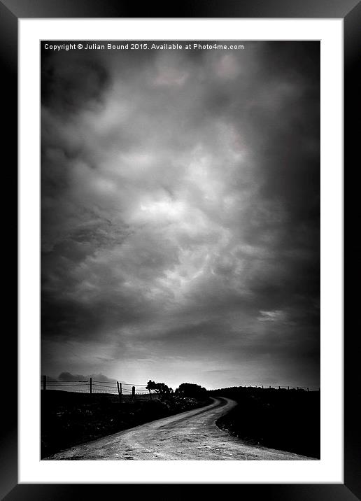  A lone road in Shropshire Framed Mounted Print by Julian Bound