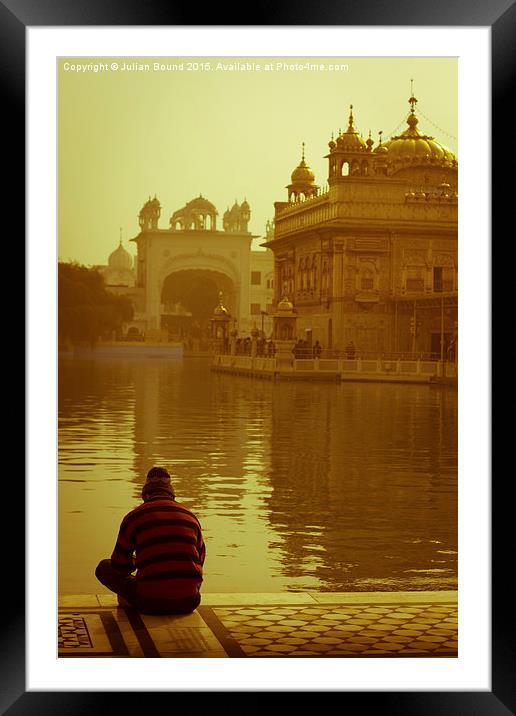The Golden Temple of Amritsar, Punjab, India Framed Mounted Print by Julian Bound