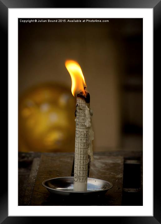 Candle of Shwedagon Pagoda, Yangon, Burma Framed Mounted Print by Julian Bound