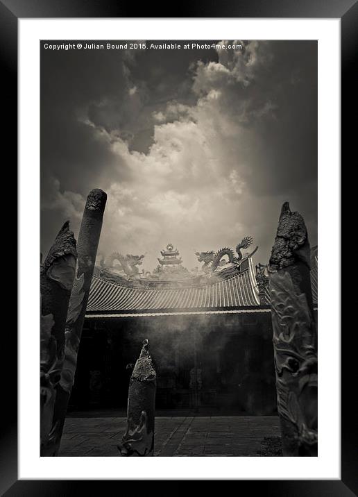 Chinese Vihara Gunung Timur, Medan, Indonesia Framed Mounted Print by Julian Bound