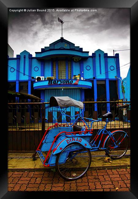 Rickshaw of Malang, Indonesia Framed Print by Julian Bound