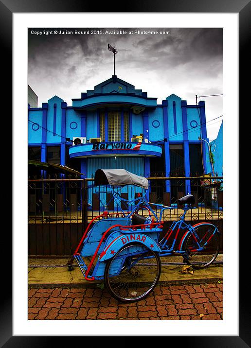 Rickshaw of Malang, Indonesia Framed Mounted Print by Julian Bound