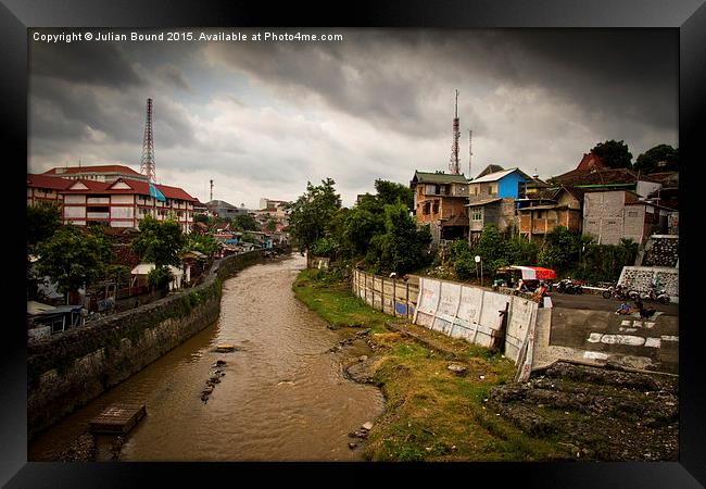 Riverside slums of Yogyakarta, Indonesia Framed Print by Julian Bound