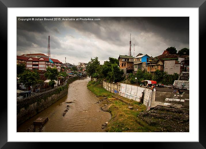  Riverside slums of Yogyakarta, Indonesia Framed Mounted Print by Julian Bound