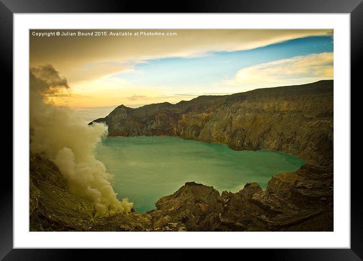Ijen Volcano, Java, Indonesia Framed Mounted Print by Julian Bound