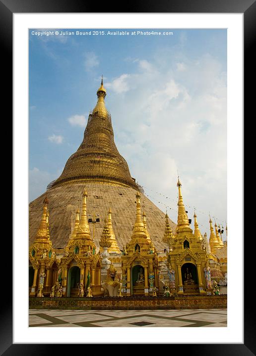 Shwedagon Pagoda, Yangon, Burma Framed Mounted Print by Julian Bound