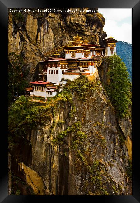  The Taktsang 'Tigers Nest' Monastery in Paro, Bhu Framed Print by Julian Bound