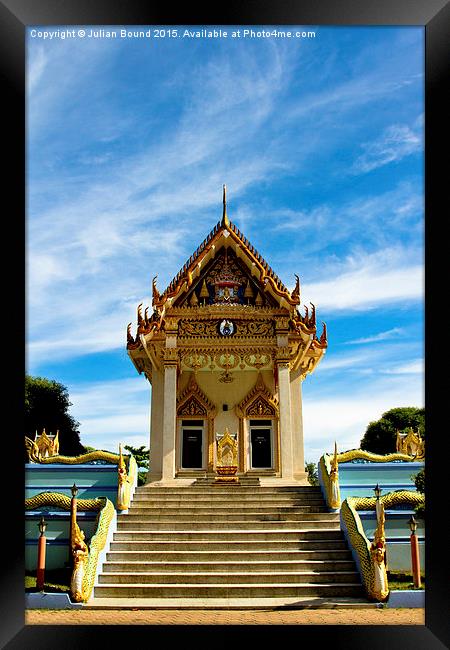  Thai Temple, Koa Samui, Thailand Framed Print by Julian Bound