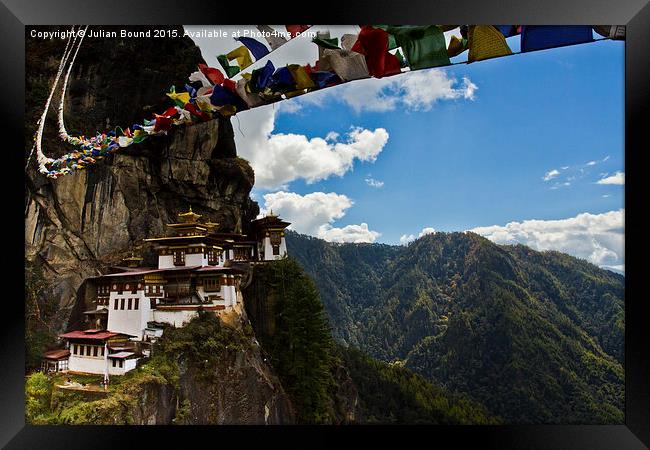 Taktsang 'Tigers Nest' Monastery, Bhutan Framed Print by Julian Bound