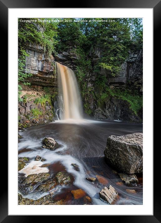  Thornton Force Ingleton Waterfalls Walk Framed Mounted Print by Stephen Beardon