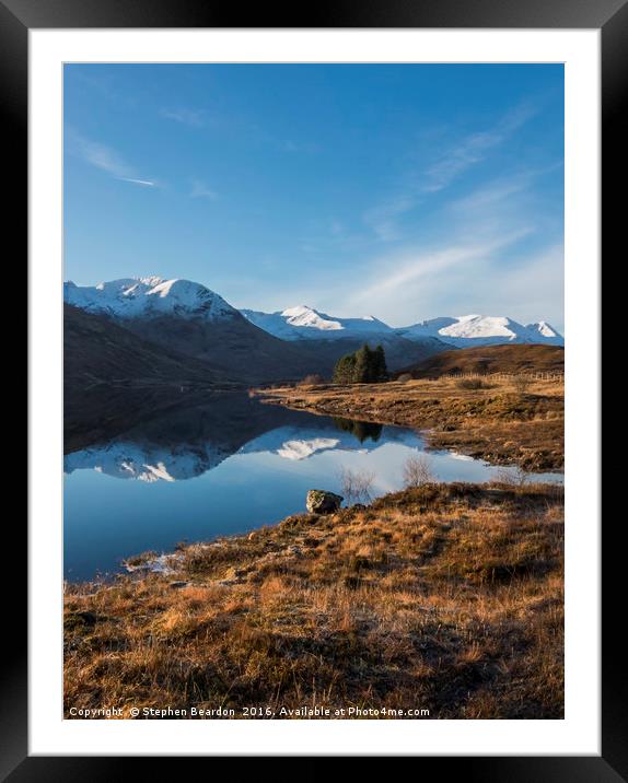 Loch Cluanie Highlands Scotland Framed Mounted Print by Stephen Beardon
