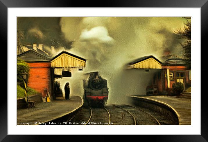 Steaming off Framed Mounted Print by Delwyn Edwards
